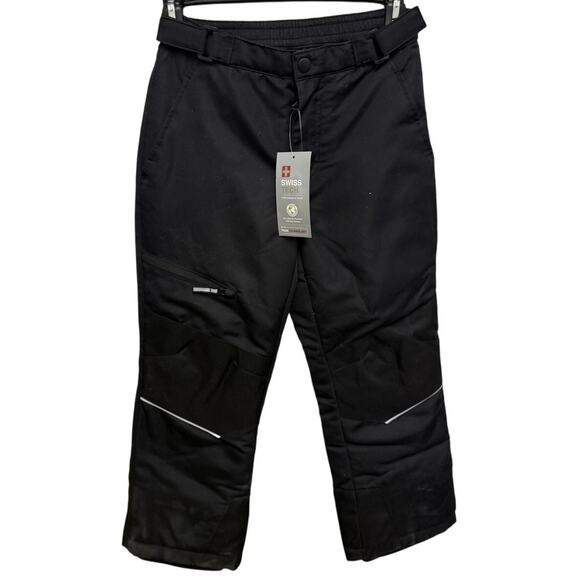 SWISSTECH Pants - NEW SwissTech Medium 8 snow pants winter ski insulated black Boy Girl pocket kid